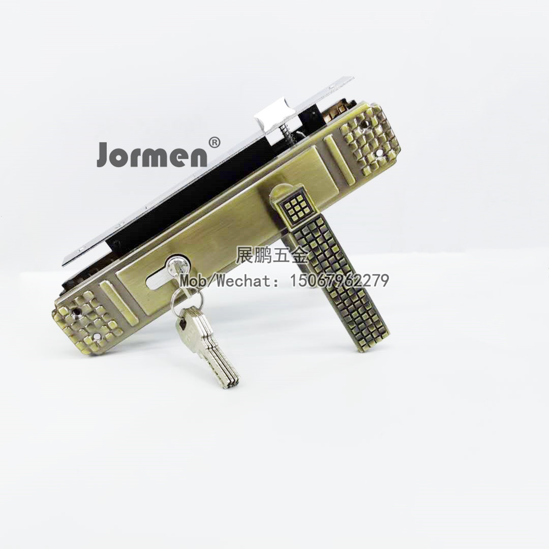 lock Export Middle East Africa Foreign Trade Door Lock Aluminum Alloy Handle Iron Panel Timber Door Lock Channel Lock