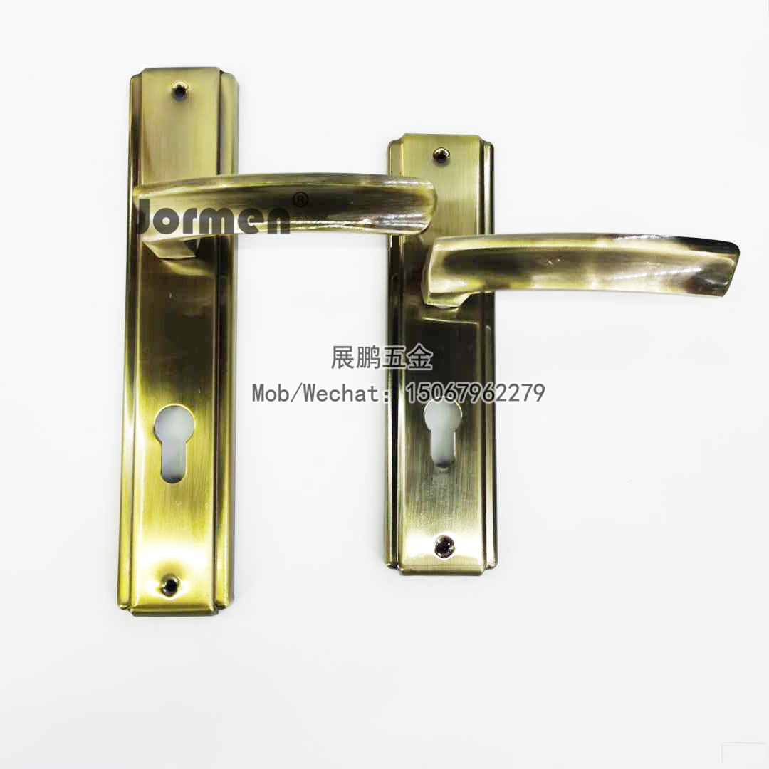 lock Export Middle East Africa Foreign Trade Door Lock Aluminum Alloy Handle Iron Panel Timber Door Lock Channel Lock