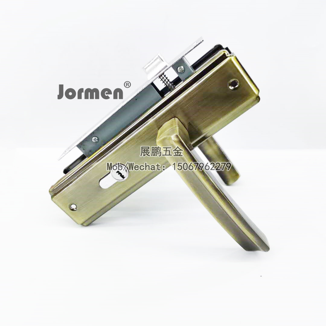 lock Export Middle East Africa Foreign Trade Door Lock Aluminum Alloy Handle Iron Panel Timber Door Lock Channel Lock