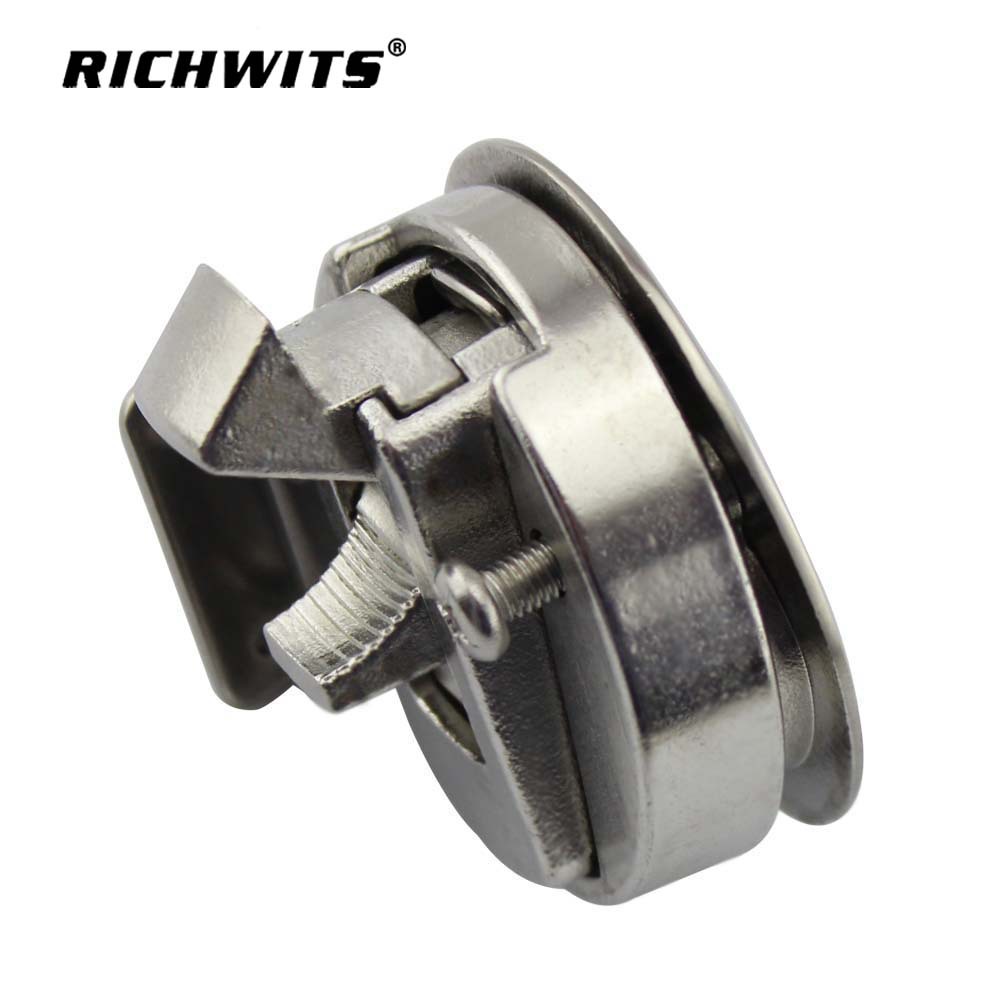 Stainless Steel 316 RV Toilet Door Lock Floor Lock round Ring Lock Door Hatch Cover Lock Sheath