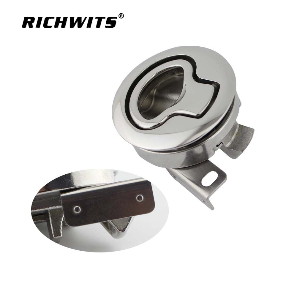 Stainless Steel 316 RV Toilet Door Lock Floor Lock round Ring Lock Door Hatch Cover Lock Sheath