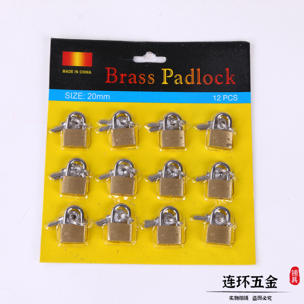 Full-Plate Copper Small Padlock Box Lock Dormitory Large Iron Door Lock Cabinet Lock a Plate 12 Specifications and Styles
