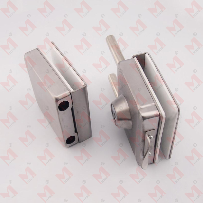Stainless Steel Glass Door Lock Latch Lock Column Square Lock Central Door Lock Square Outer Double Door Lock