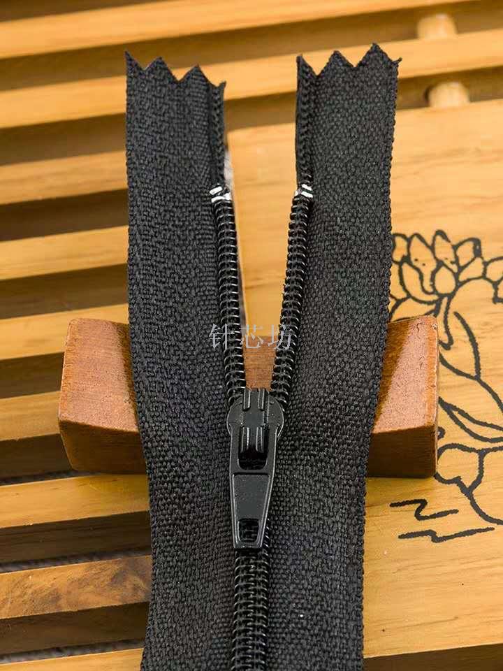 Nylon zipper white and black color dress pants, door front, short zipper, closing pants, anti-opening, anti-slip zipper, lock zipper