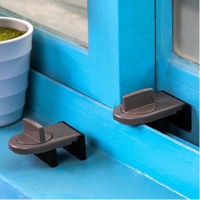 Panning door and window child safety lock anti-theft lock lock push pull plastic steel aluminum alloy window limiter door and window door lock