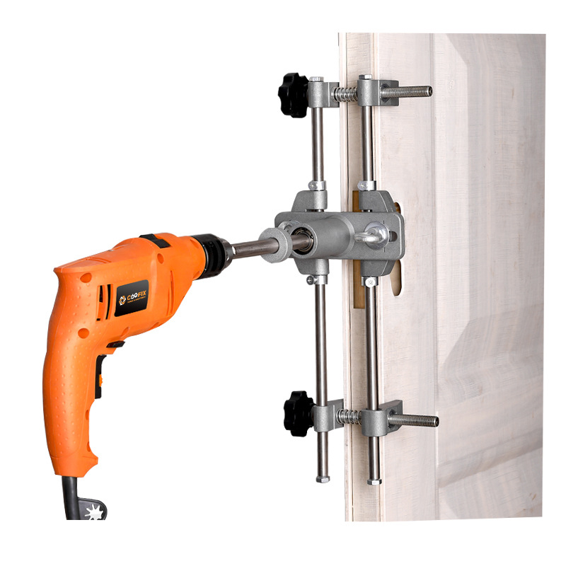 Solid wood door opener slotting machine door lock keyhole opener artefact woodworking room installation lock tool