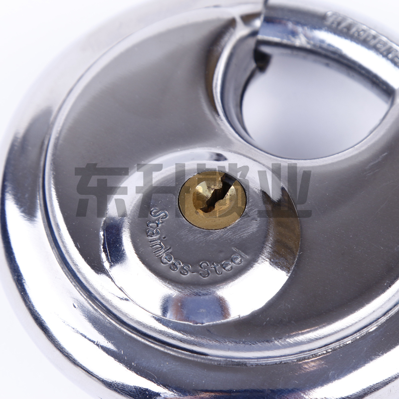 Round Padlock Security Lock round Lock Warehouse Padlock Straight Padlock Doors and Windows Stainless Steel Steering Lock
