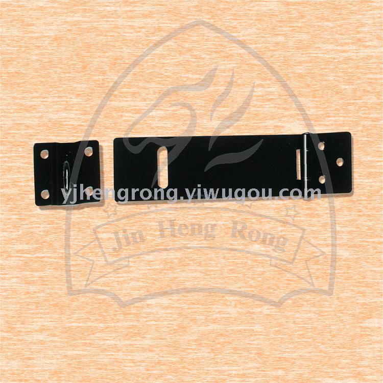 Black paint lock plate South American iron Black plastic galvanized iron lock plate door clasp door tie