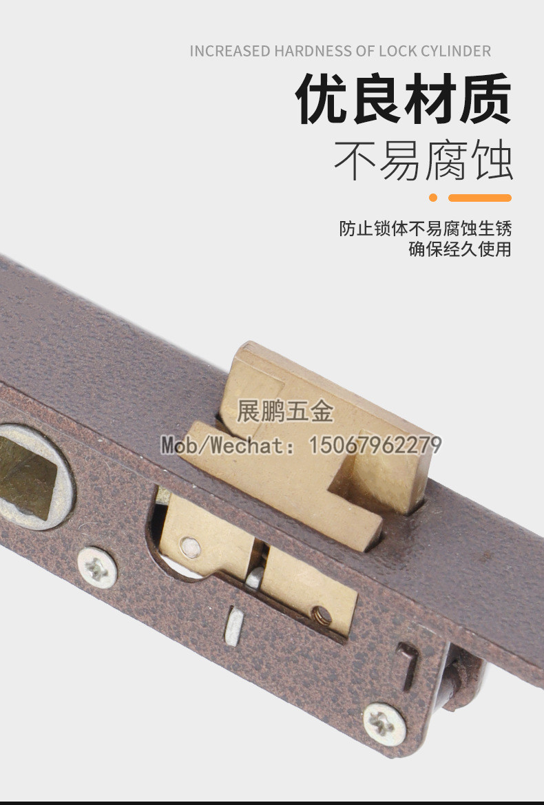 Foreign Trade Wholesale 7704 Lock Body Aluminum Alloy Door Lock Oval Lock Cylinder Hole Core Insert Middle East 7704 Lock Body Processing Customization