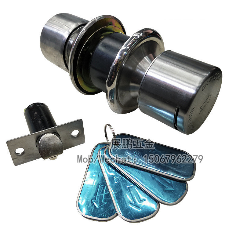 Wholesale Hotel Stainless Steel Magnetic Card Lock Residential Hotel Door Spherical Lock Old-Fashioned Card-Inserting Hotel Door Lock
