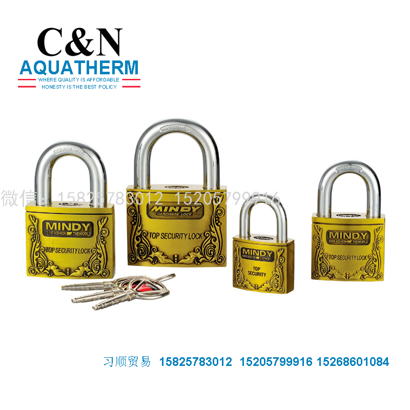 Lock Padlock Stainless Steel Padlock Waterproof Anti-Theft Padlock Door Lock Head Outdoor Padlock