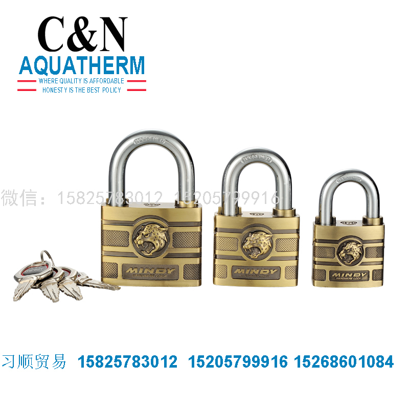 Lock Padlock Stainless Steel Padlock Waterproof Anti-Theft Padlock Door Lock Head Outdoor Padlock