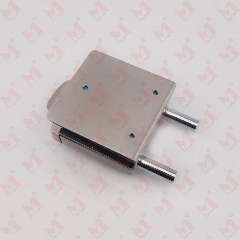 Stainless Steel Glass Door Lock Latch Lock Column Type Glass Lock Central Door Lock Square Type Outer Single Lock
