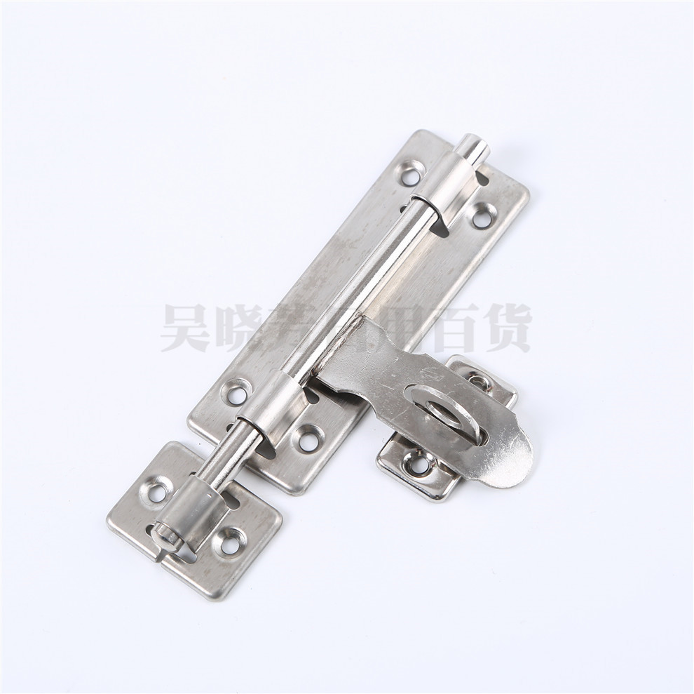Stainless Steel Left and Right Bolt Thickened Door Latch Anti-Theft with Lock Wooden Doors and Windows Stainless Steel Pin