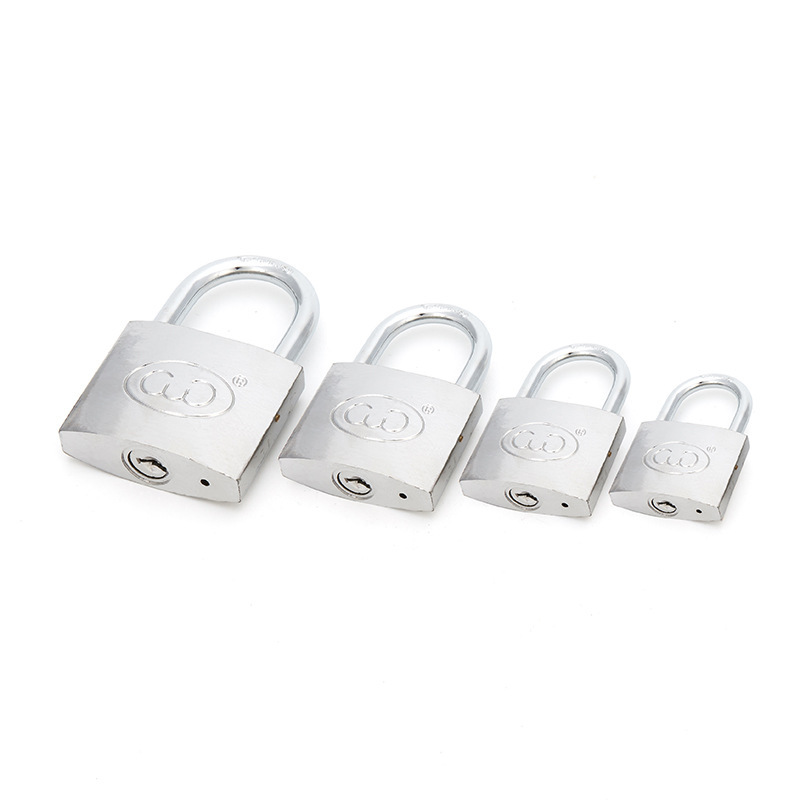 Lock Padlock Iron Padlock Factory Direct Supply Door Security Lock Bicycle Padlock Spray Chrome Embossed Word Lock