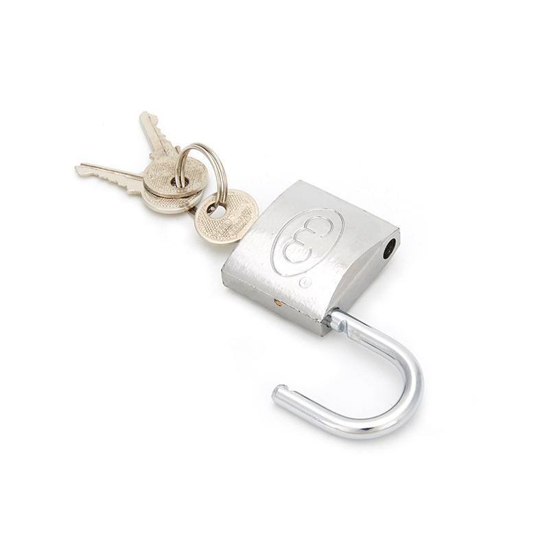 Lock Padlock Iron Padlock Factory Direct Supply Door Security Lock Bicycle Padlock Spray Chrome Embossed Word Lock