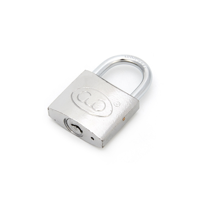 Lock Padlock Iron Padlock Factory Direct Supply Door Security Lock Bicycle Padlock Spray Chrome Embossed Word Lock