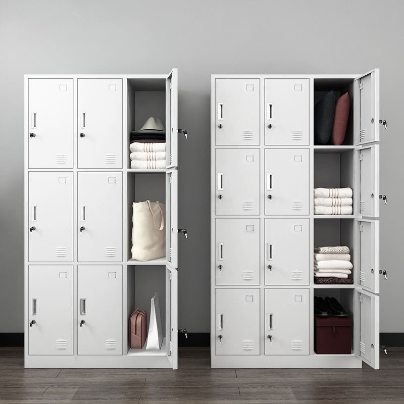 Staff Wardrobe Gym Locker Bathroom Store Cabinet Multi-Door Shoe Cabinet with Lock Staff Dormitory Iron Cabinet