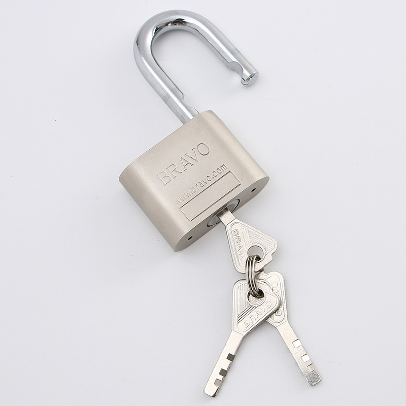 Custom Logo Large round Corner Blade Padlock Electroplating Anti-Rust Long Beam Lock Open Box Lock Cabinet Lock Anti-Theft Door Iron Locks