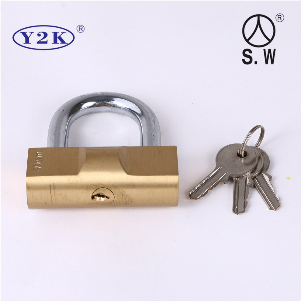 Double Bubble Copper Hammer Lock Copper Body Copper Key Universal Padlock Door Lock Cabinet Copper Lock Household Warehouse Small Lock