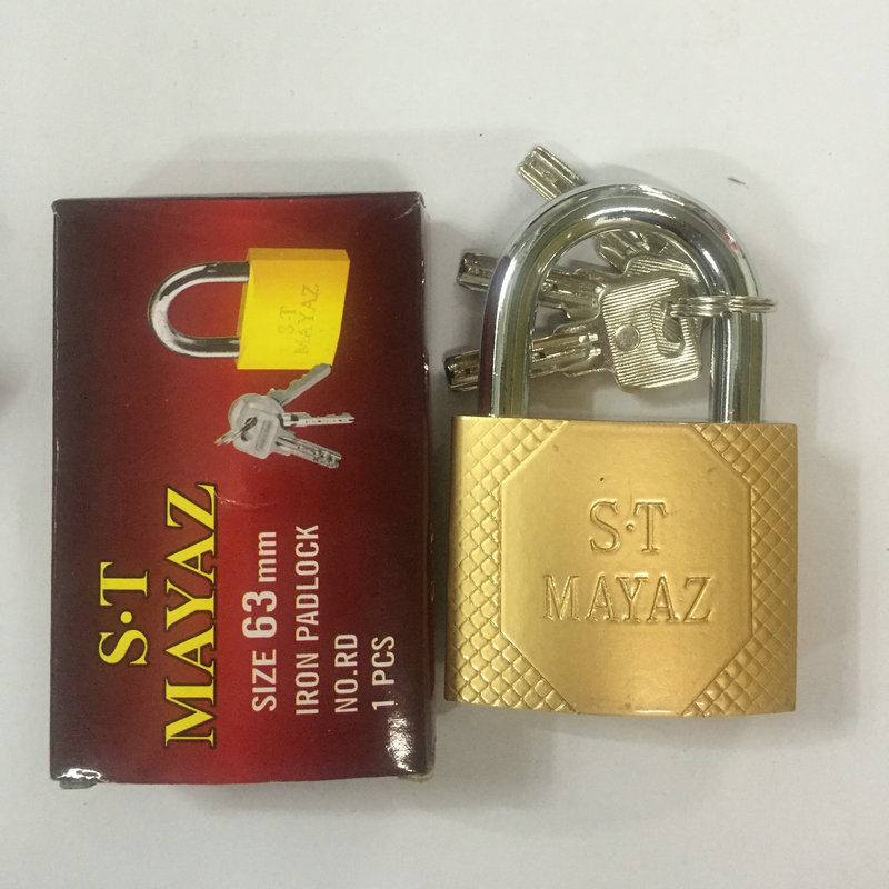 Manufacturers wholesale 63MM large rounded blade lock copper padlock anti-theft can be customized pujiang open door lock cabinet lock