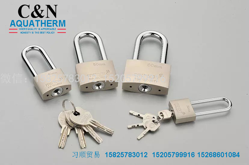 round Copper Lock Waterproof Anti-Rust Copper Lock Warehouse Door Copper Padlock Lock Head