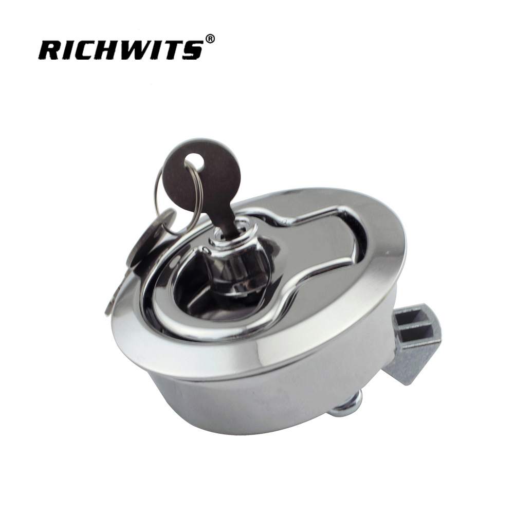 Hot Selling PushType Flat Cabinet Door Lock RV Modified round Lock Cylindrical Lock Zinc Alloy round Head Lock