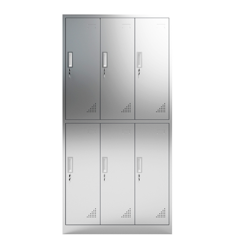 Factory 304 Stainless Steel Wardrobe Staff Student Dormitory Locker with Lock Multi-Door Shoe Cabinet Instrument Cabinet Cupboard