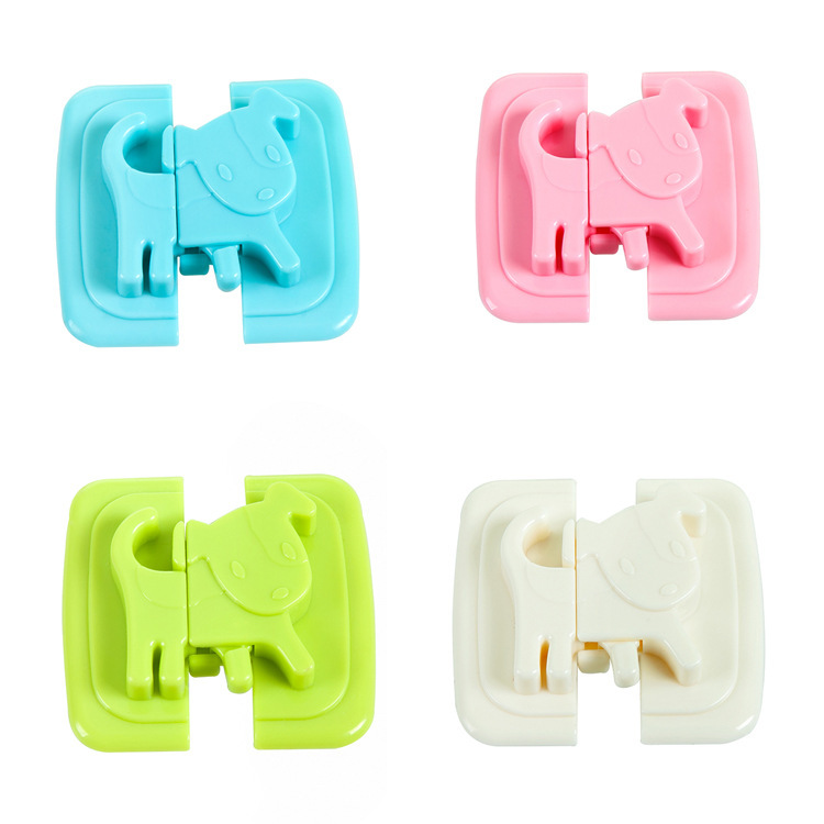 Child safety lock cartoon dog multi-function baby safety lock refrigerator lock flat cabinet door lock cartoon safety lock
