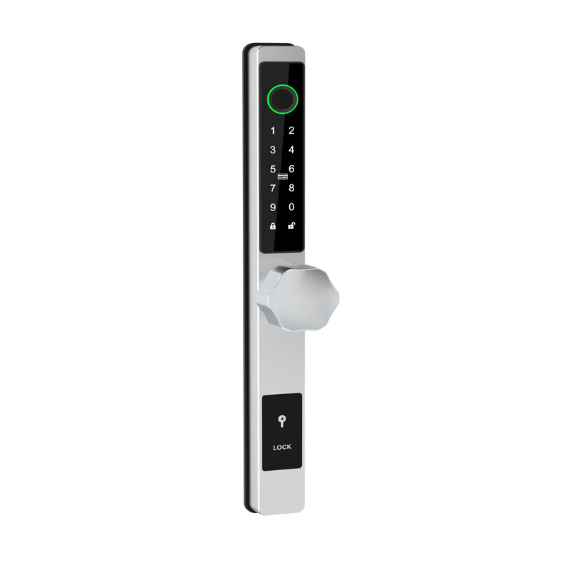 Broken Bridge Aluminum Waterproof Fingerprint Lock KFC Sliding Door Password Lock Narrow Edge Sliding Gate Electronic Smart Lock