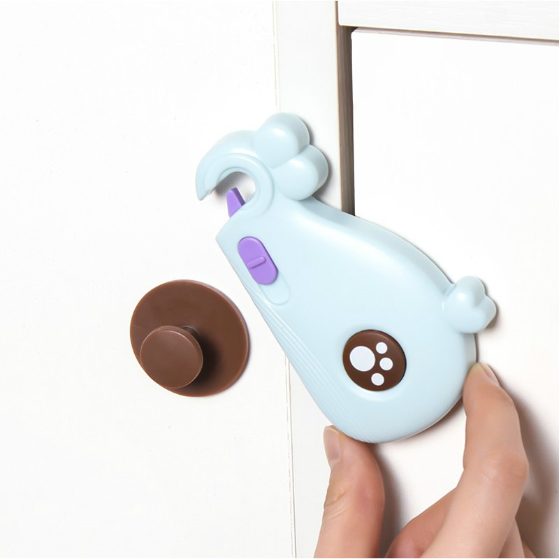 Multi-Function Lock Lock Clip Hand Baby Anti-Child Safety Lock Protection Safety Drawer Lock Anti-Safety Cabinet Door Whale Buckle