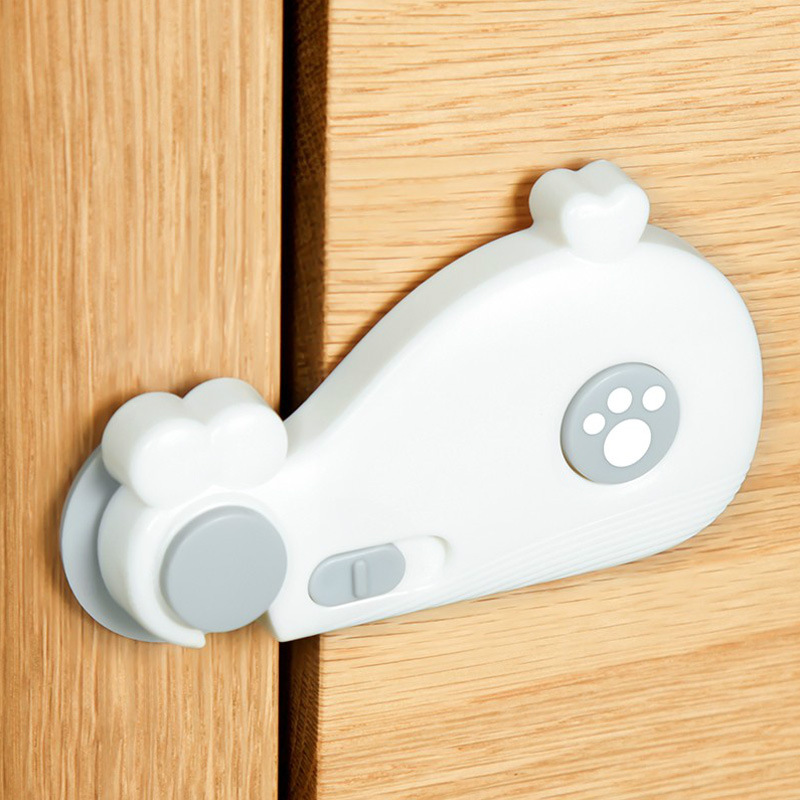 Multi-Function Lock Lock Clip Hand Baby Anti-Child Safety Lock Protection Safety Drawer Lock Anti-Safety Cabinet Door Whale Buckle
