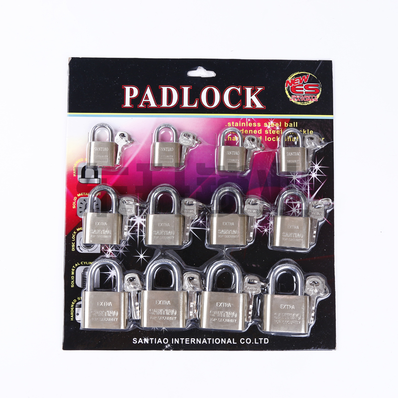 Anti-Rust Open Small Lock Anti-Skid Door Anti-Theft Balcony Window Lock Super B Grade Imitation Stainless Steel Padlock