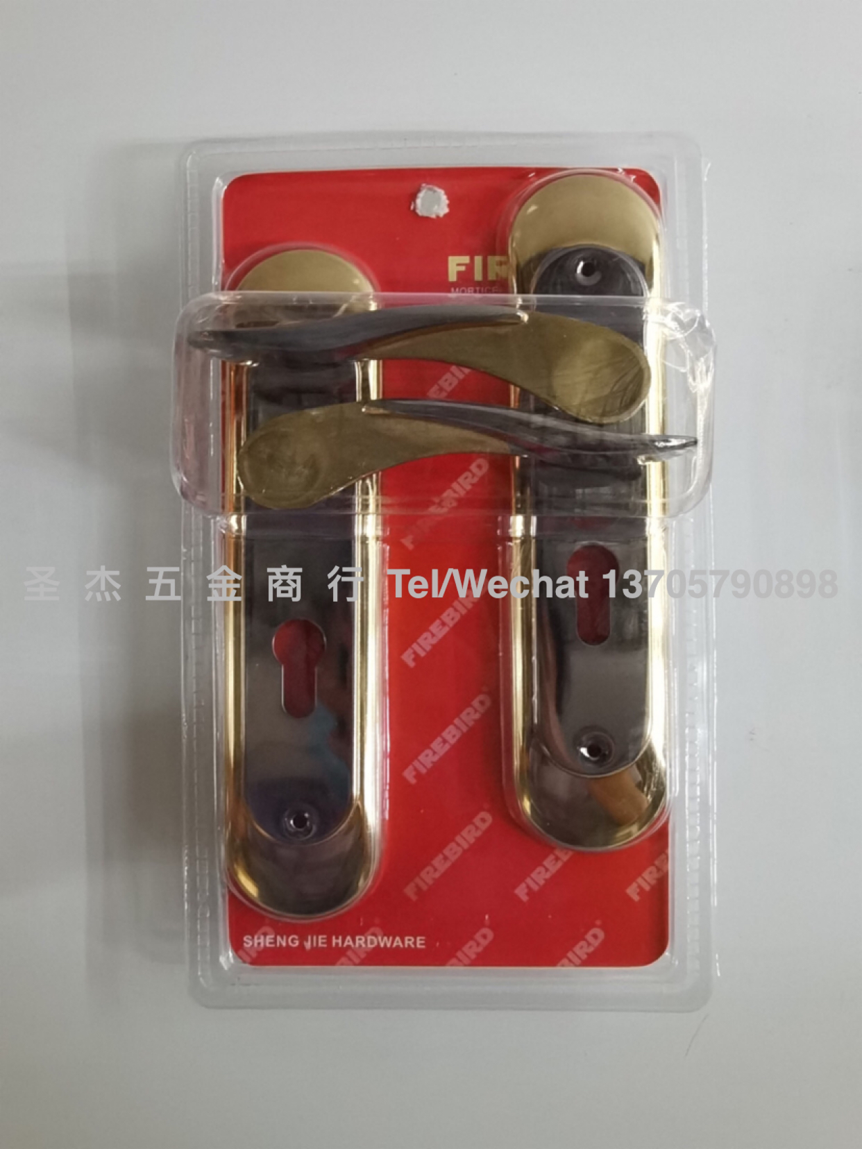 Door Lock Aluminum Handle Door Lock Titanium Lock Single Open Door Lock with Lock Cylinder Lock