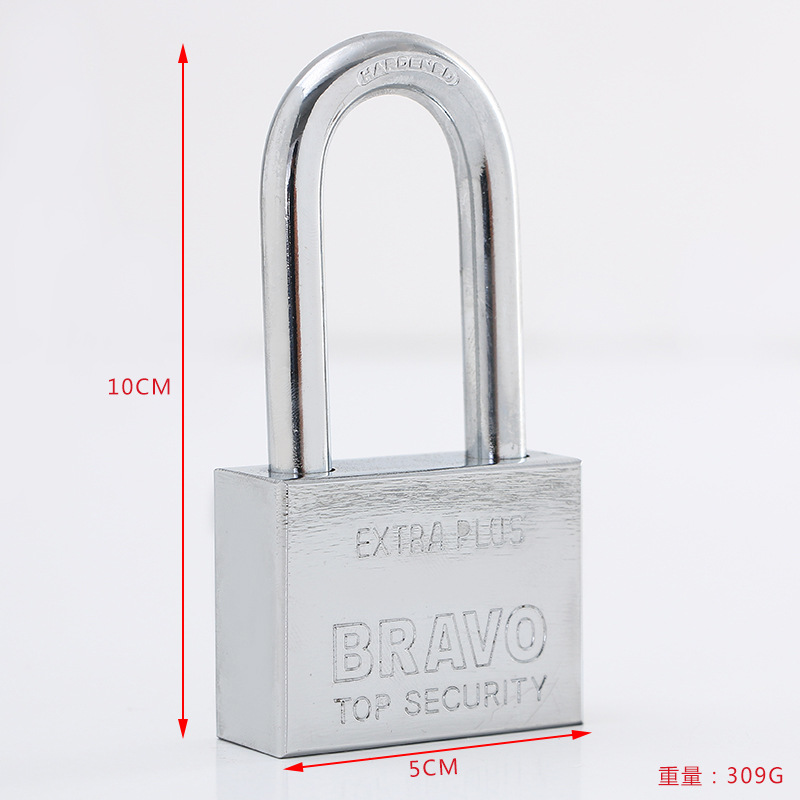 Factory Customized 50mm Long Beam Lock Imitation Stainless Steel Lock Square Steering Lock Open Mutual Open Security Lock Door Lock Padlock