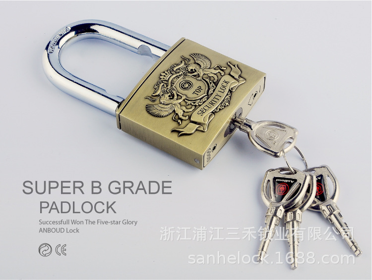 European-Style Safety Padlock Student Dormitory Bedroom Cabinet Security Lock Zinc Alloy Door Padlock in Stock