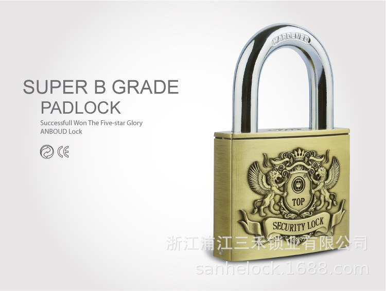 European-Style Safety Padlock Student Dormitory Bedroom Cabinet Security Lock Zinc Alloy Door Padlock in Stock