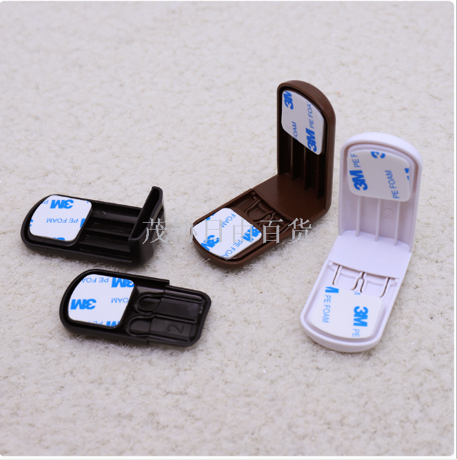 2020 3-color 90 degree Lock chest lock door white double button multi-functional safety right Angle lock baby products
