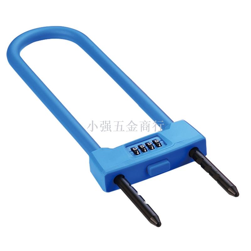 Lengthened 4-bit u-type glass door pair lock padlock u-type code padlock
