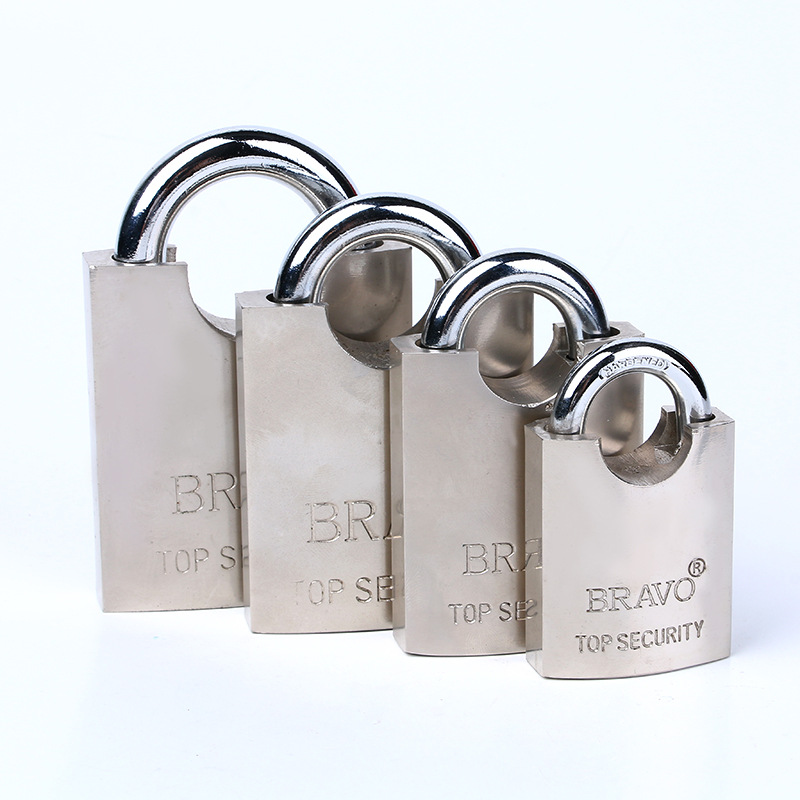 5 Manufacturers Supply Arc Bag Beam Iron Padlock Nickel Plated Anti-Rust Anti-Theft Door Lock Cabinet Lock Can Be Ordered to Open