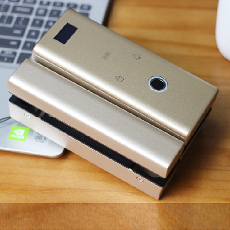 Office Double Open Glass Door Fingerprint Lock Wooden Door Bluetooth Electronic Lock Graffiti Tuya Smart Remote Password Lock