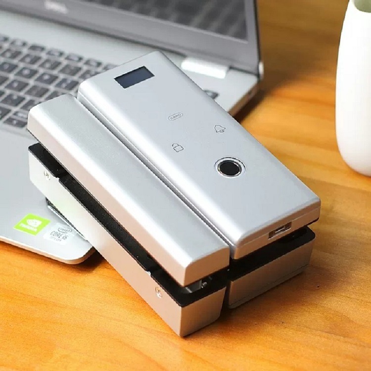 Office Double Open Glass Door Fingerprint Lock Wooden Door Bluetooth Electronic Lock Graffiti Tuya Smart Remote Password Lock