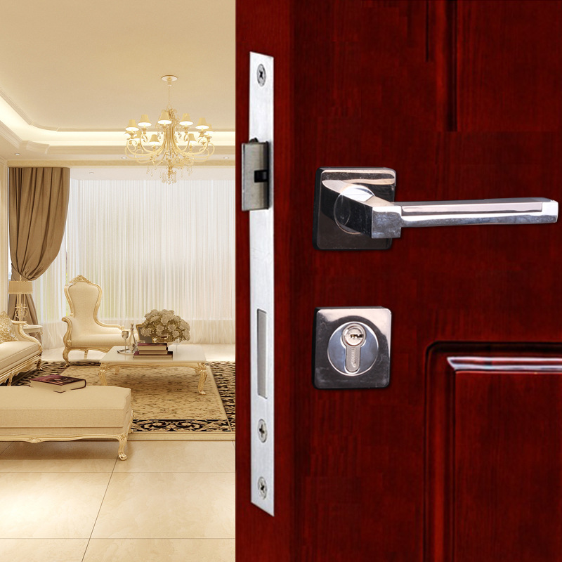 Bedroom door lock door lock simple door handle solid wood door lock