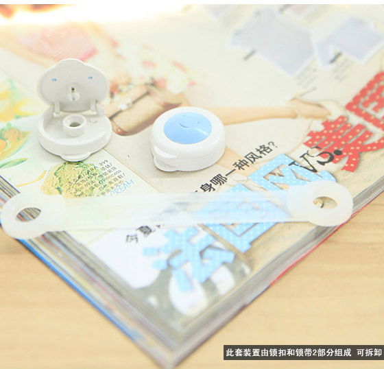 Multifunctional Lengthened Lock Smiley Face Safety Lock Children&#039;s Safe Drawer Lock Cabinet Door Lock 2 Pieces
