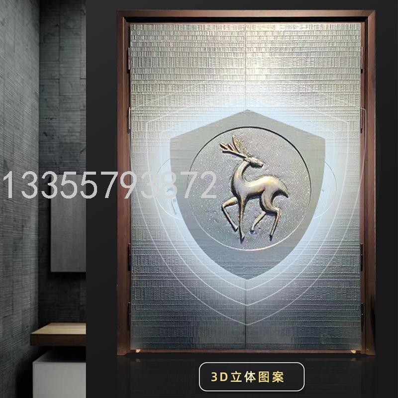 Villa Door Double Door Cast Aluminum Door Entrance Door Fingerprint Lock Household Entry Door Class a Anti-Theft Door