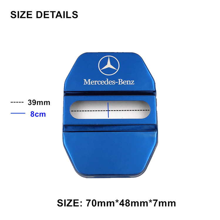 Steel Suitable for MercedesBenz Door Lock Cover EClass New C Class B Class AMG Door Lock Protective Cover Modification