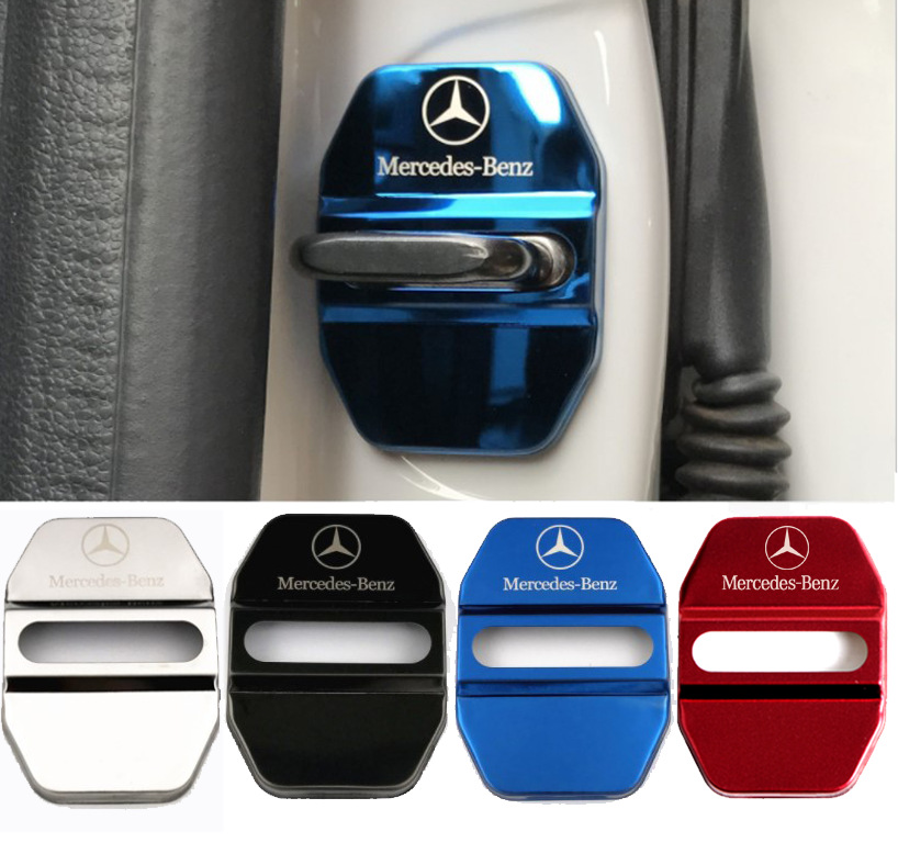 Steel Suitable for MercedesBenz Door Lock Cover EClass New C Class B Class AMG Door Lock Protective Cover Modification