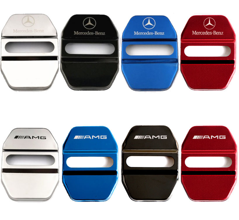 Steel Suitable for MercedesBenz Door Lock Cover EClass New C Class B Class AMG Door Lock Protective Cover Modification