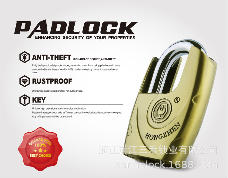 European-Style Safety Padlock Zinc Alloy Door Padlock Student Dormitory Bedroom Cabinet Security Lock Spot