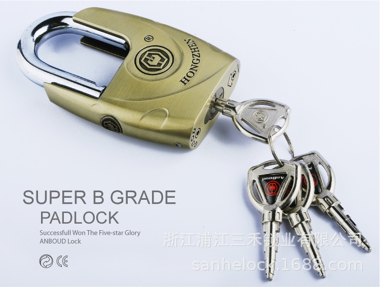 European-Style Safety Padlock Zinc Alloy Door Padlock Student Dormitory Bedroom Cabinet Security Lock Spot